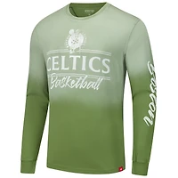 Unisex Sportiqe Olive Boston Celtics Sun Fade Vintage Mohave Long Sleeve T-Shirt