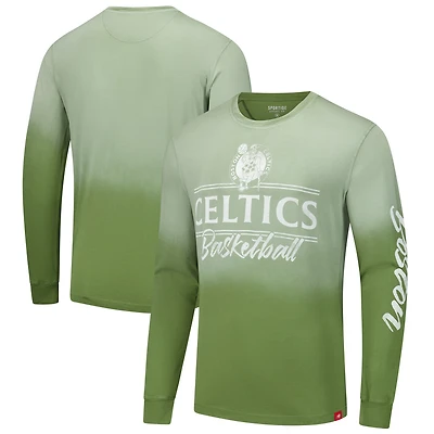 T-shirt unisexe à manches longues Sportiqe Olive Boston Celtics Sun Fade Vintage Mohave