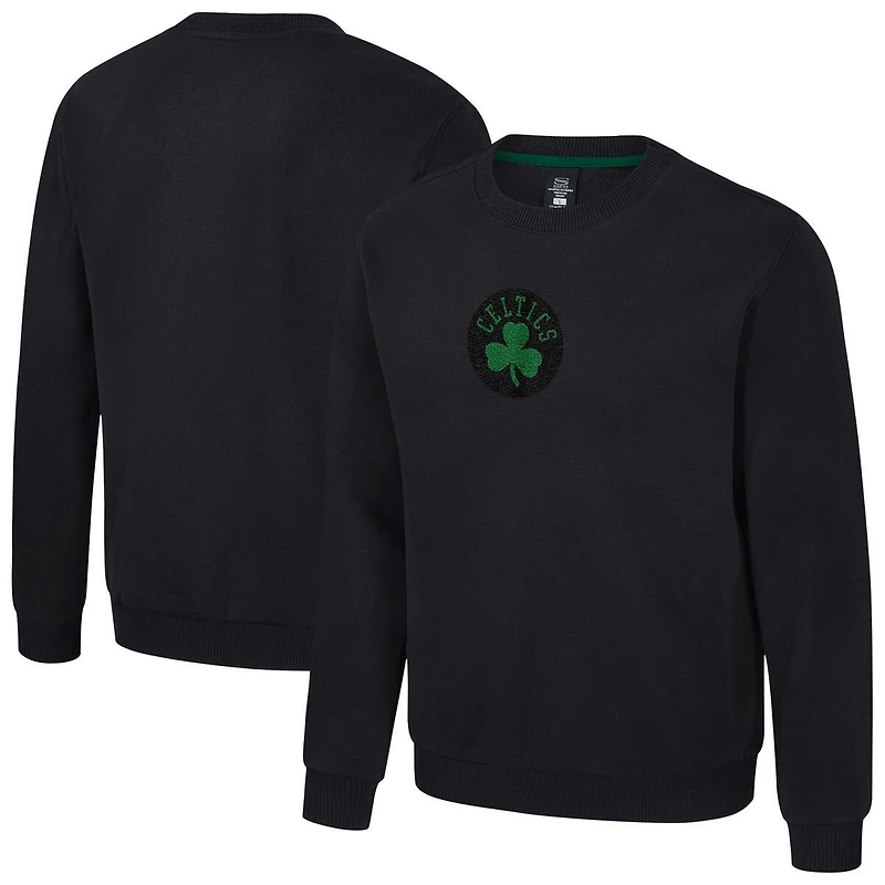 Unisex Stadium Essentials Black Boston Celtics Club Level Chenille Sweatshirt