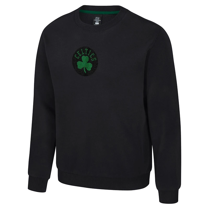 Unisex Stadium Essentials Black Boston Celtics Club Level Chenille Sweatshirt