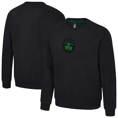 Unisex Stadium Essentials Black Boston Celtics Club Level Chenille Sweatshirt