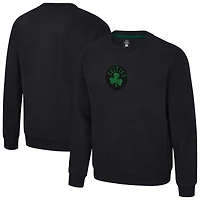 Unisex Stadium Essentials Black Boston Celtics Club Level Chenille Sweatshirt