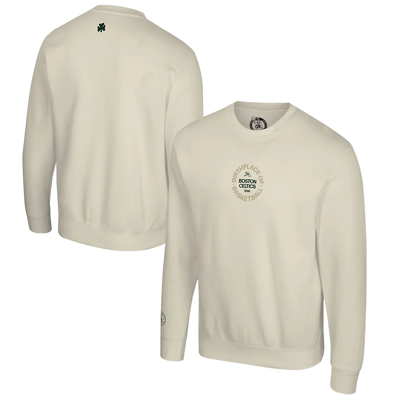 Sweat-shirt polaire unisexe Stadium Essentials crème Boston Celtics '46 Reserve