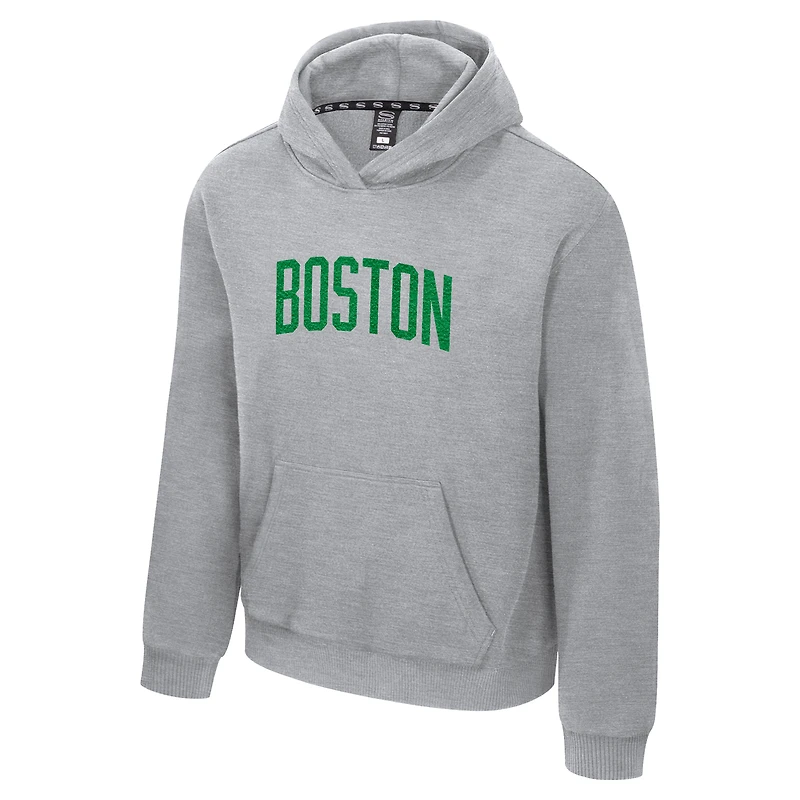 Sweat à capuche unisexe Stadium Essentials gris chiné Boston Celtics First Team Club Level
