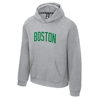 Sweat à capuche unisexe Stadium Essentials gris chiné Boston Celtics First Team Club Level