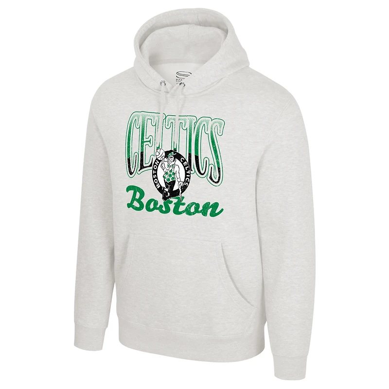 Unisex Stadium Essentials Oatmeal Boston Celtics Sky High Hoodie