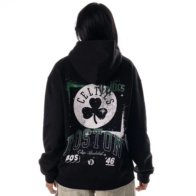 Unisex The Wild Collective Black Boston Celtics Splatter Premium Hoodie