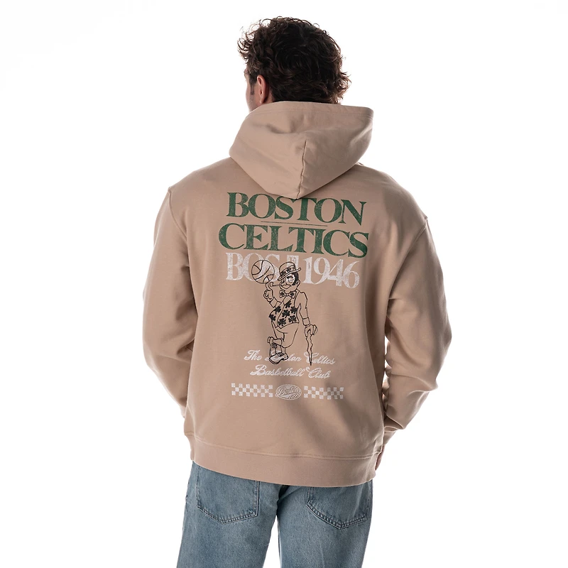 Sweat à capuche unisexe The Wild Collective Tan Boston Celtics Mantra Premium