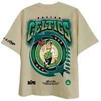 Unisex Two Hype Cream Boston Celtics Drip & Dime Elevated Drop Shoulder T-Shirt
