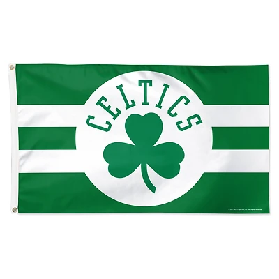 Drapeau WinCraft Boston Celtics 3' x 5' à rayures horizontales de luxe, simple face