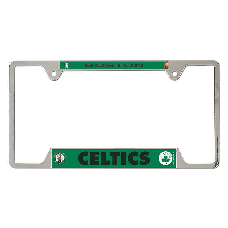 Cadre de plaque d'immatriculation en métal chromé WinCraft Boston Celtics