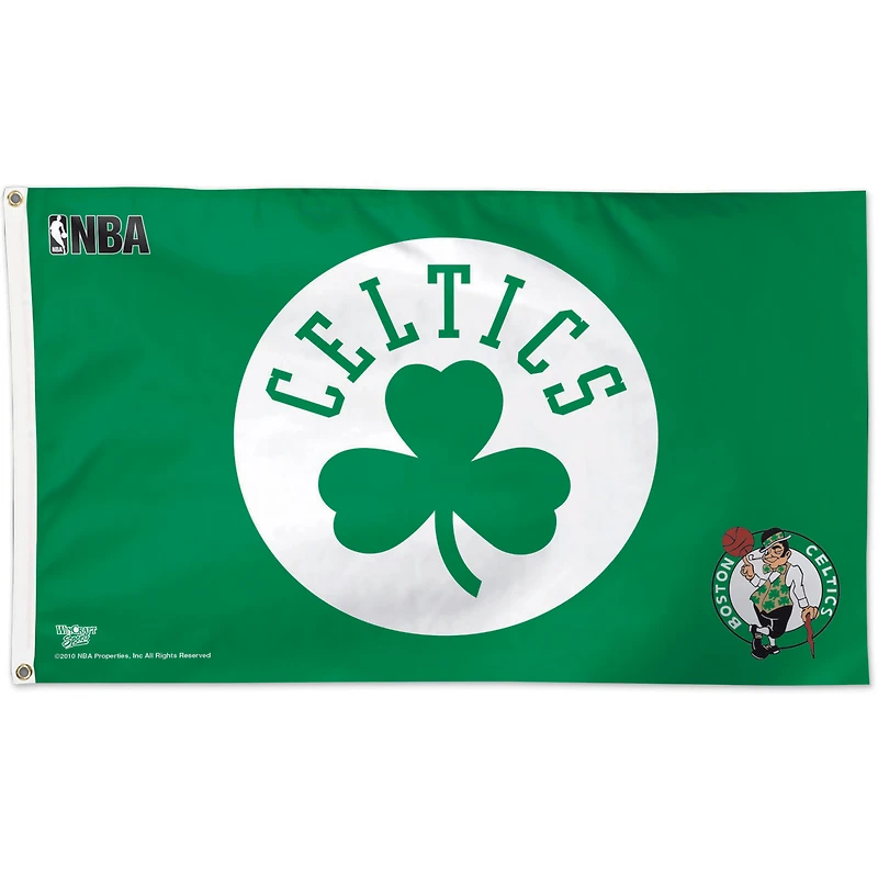 WinCraft Boston Celtics Drapeau à logo d'équipe de luxe à face unique 3 pi x 5 pi