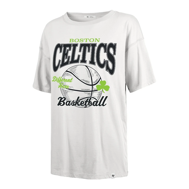 T-shirt blanc pour femme '47 Boston Celtics City Edition Down Court Sadie