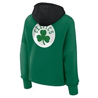 Women's Fanatics  Kelly Green Boston Celtics Post Up Boxy Pullover Hoodie