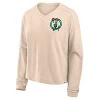 T-shirt à manches longues tendance Boston Celtics Fanatics Natural pour femme