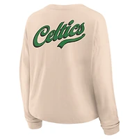T-shirt à manches longues tendance Boston Celtics Fanatics Natural pour femme