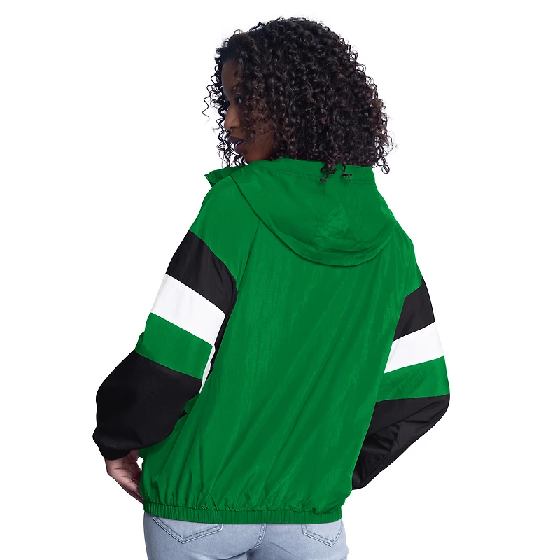 Veste à capuche surdimensionnée entièrement zippée G-III Sports by Carl Banks Kelly Green/Black Boston Celtics Game News pour femme