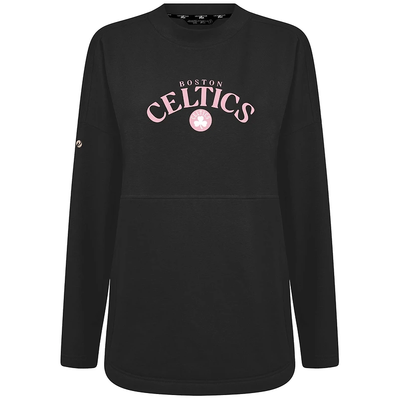 Women's Levelwear  Black Boston Celtics Mother's Day Beaudry Arched Pullover Sweatshirt