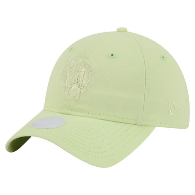 Casquette ajustable New Era 9TWENTY Colorpack vert clair pour femme des Boston Celtics