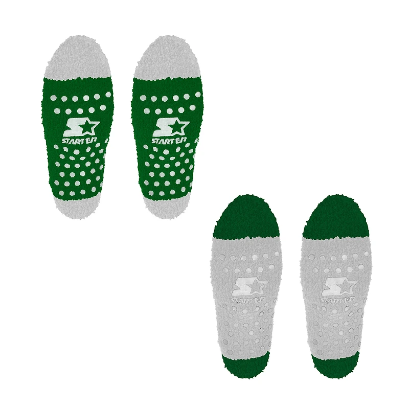 Lot de 2 paires de chaussettes douillettes Starter Kelly vertes/blanches pour femme des Boston Celtics, domicile et extérieur