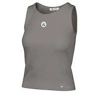Women's '47 Gray Boston Celtics Cropped Skyhook Baby Rib Tank