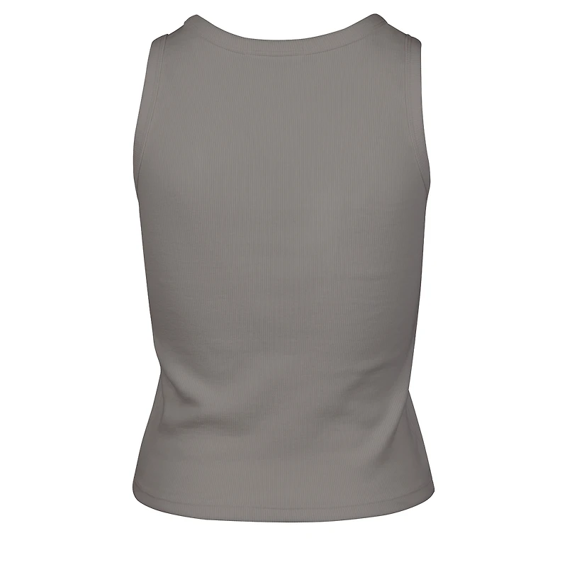 Débardeur court à côtes fines Skyhook gris Boston Celtics pour femme, modèle 47
