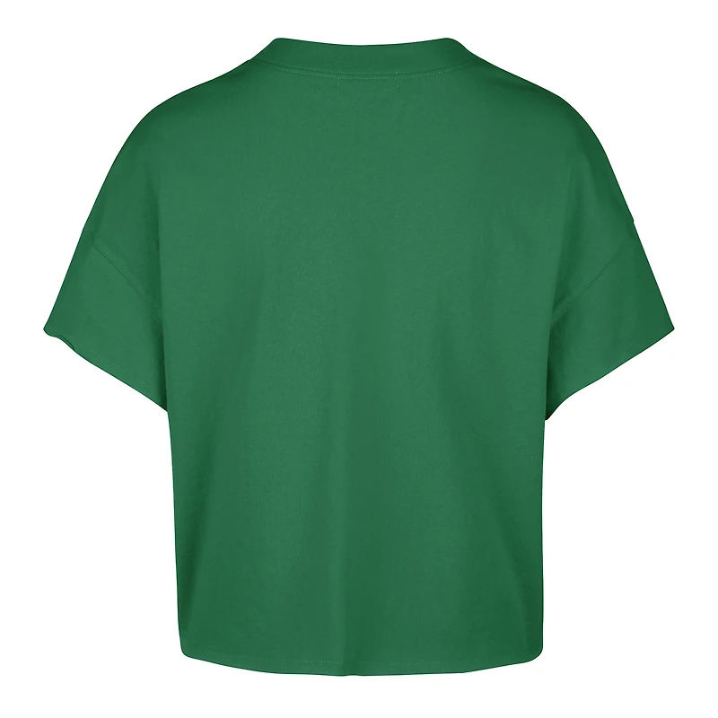 T-shirt oversize à col cranté Elation des Boston Celtics '47 Kelly Green pour femme
