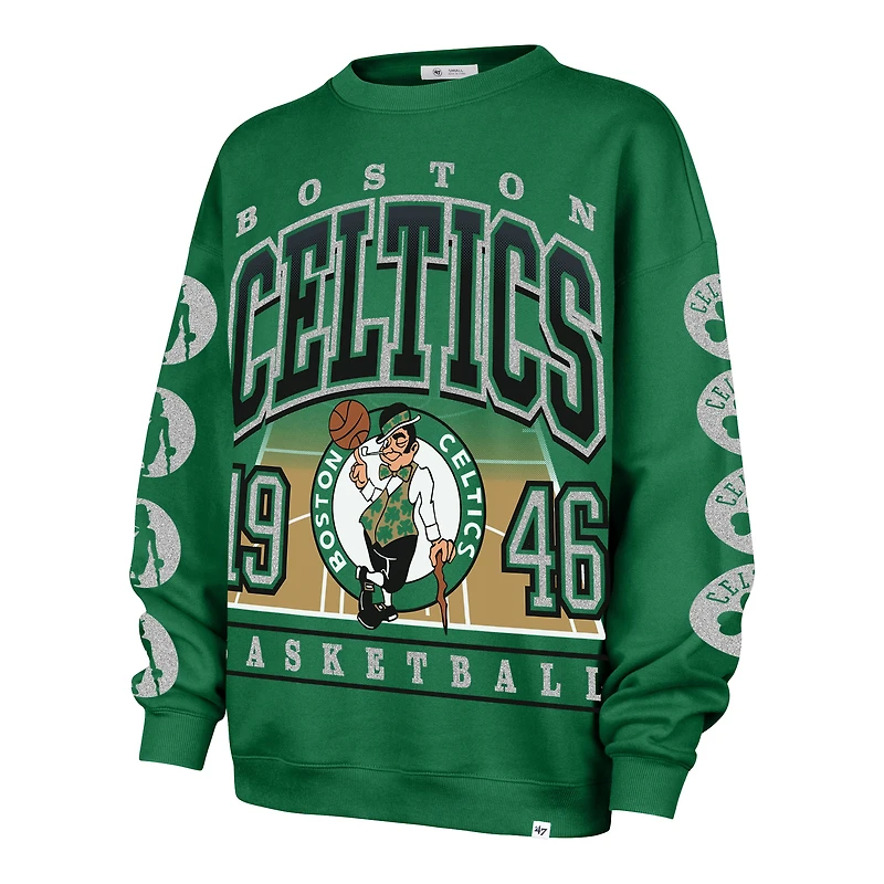 Women's '47 Kelly Green Boston Celtics Go Big Oversized Sweatshirt