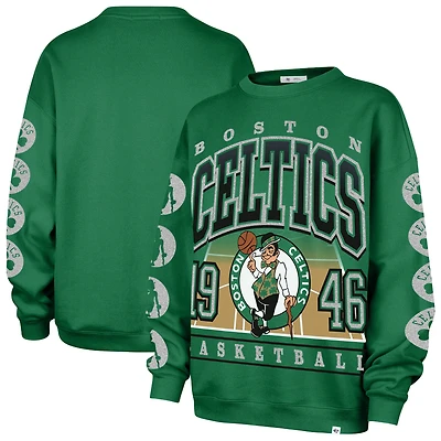 Women's '47 Kelly Green Boston Celtics Go Big Oversized Sweatshirt