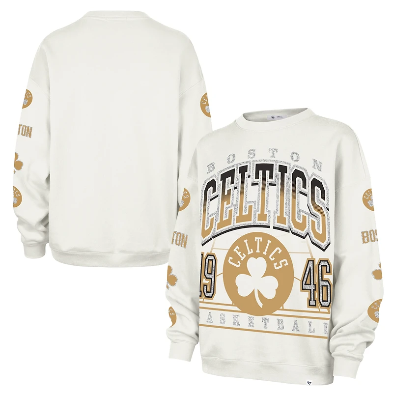 Women's '47  Natural Boston Celtics 2025/26 City Edition Go Big Oversized Sweatshirt