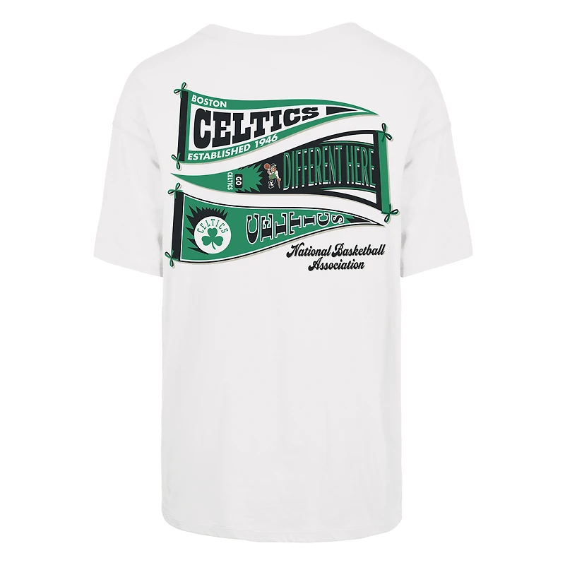 Women's '47 White Boston Celtics Bow and Banner Sadie T-Shirt