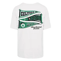 Women's '47 White Boston Celtics Bow and Banner Sadie T-Shirt