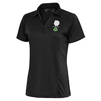 Women's Antigua  Charcoal Boston Celtics Shamrock Tribute Polo