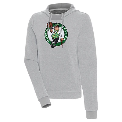 Sweat à capuche gris Antigua pour femme, motif Axe Bunker Tri-Blend des Celtics de Boston