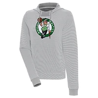 Sweat à capuche gris Antigua pour femme, motif Axe Bunker Tri-Blend des Celtics de Boston