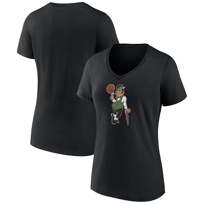 Women's  White Boston Celtics Alternate Logo V-Neck T-Shirt