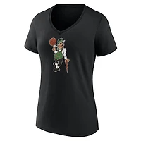 Women's  White Boston Celtics Alternate Logo V-Neck T-Shirt