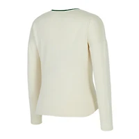 Ensemble t-shirt à manches longues et short en tricot kaki Hacci pour femme Concepts Sport Cream Boston Celtics