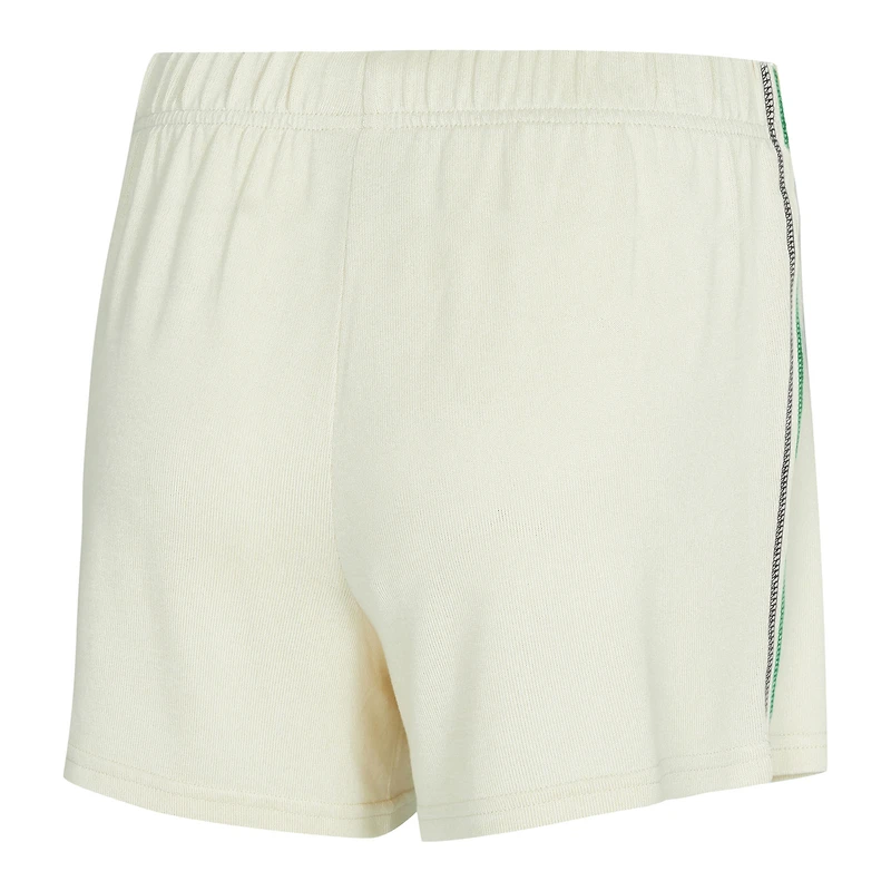 Ensemble t-shirt à manches longues et short en tricot kaki Hacci pour femme Concepts Sport Cream Boston Celtics