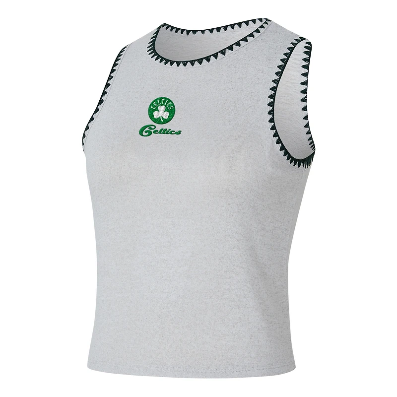 Women's Concepts Sport Gray Boston Celtics Neptune Hacci Knit Tank Top