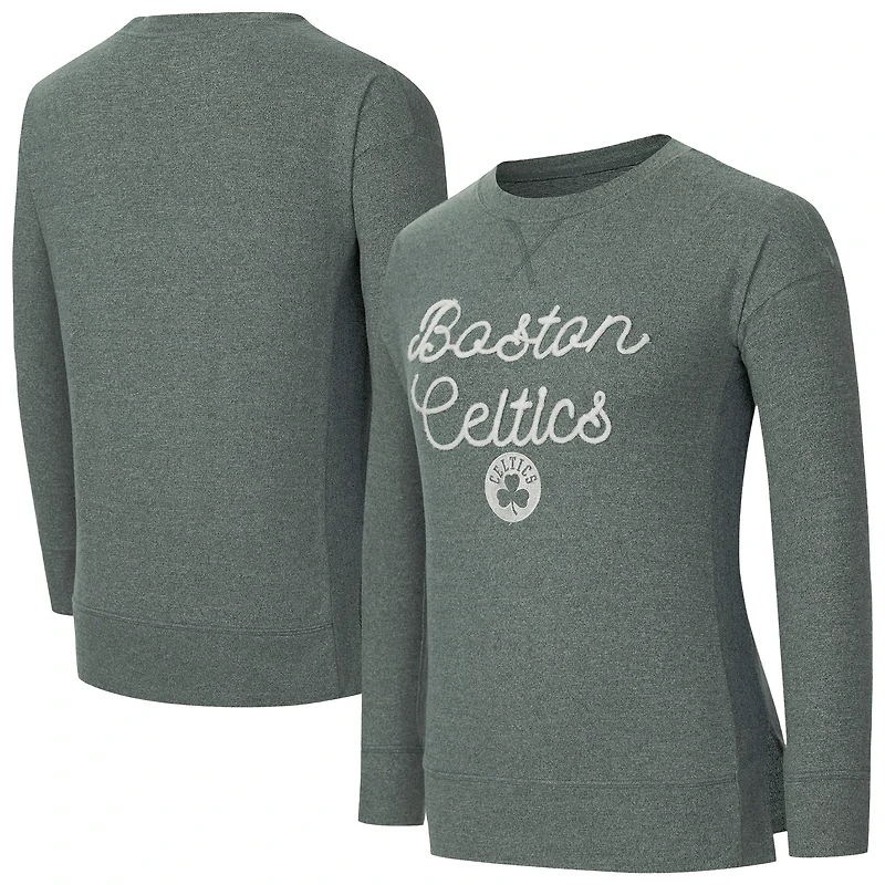 T-shirt à manches longues en jersey Rigor vert chasseur des Boston Celtics pour femme Concepts Sport