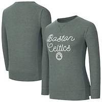 T-shirt à manches longues en jersey Rigor vert chasseur des Boston Celtics pour femme Concepts Sport