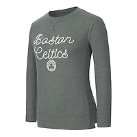 T-shirt à manches longues en jersey Rigor vert chasseur des Boston Celtics pour femme Concepts Sport