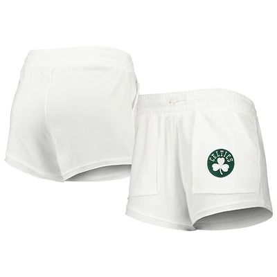 Women's Concepts Sport  White Boston Celtics Sunray Shorts