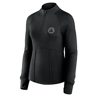 Women's Fanatics Black Boston Celtics Elements Match Raglan Quarter-Zip Top