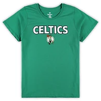 Ensemble combiné t-shirt et short grande taille Fanatics Kelly vert/gris chiné Boston Celtics pour femmes