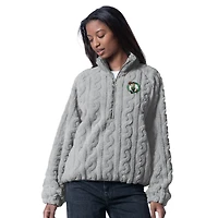 Pull demi-zippé G-III 4Her pour femme par Carl Banks, gris, Boston Celtics Champ