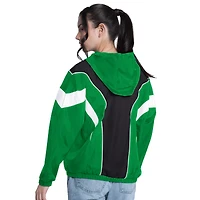Women's G-III 4Her by Carl Banks  Green/Black Boston Celtics Quarterback Lightweight Oversized Full-Zip Jacket