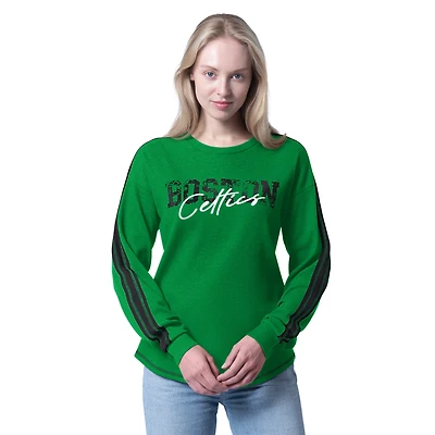 T-shirt à manches longues tri-blend Advantage des Boston Celtics G-III 4Her par Carl Banks pour femme, vert Kelly