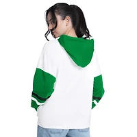 Women's G-III 4Her by Carl Banks  White/Green Boston Celtics Key Player Oversized Hooded Long Sleeve T-Shirt